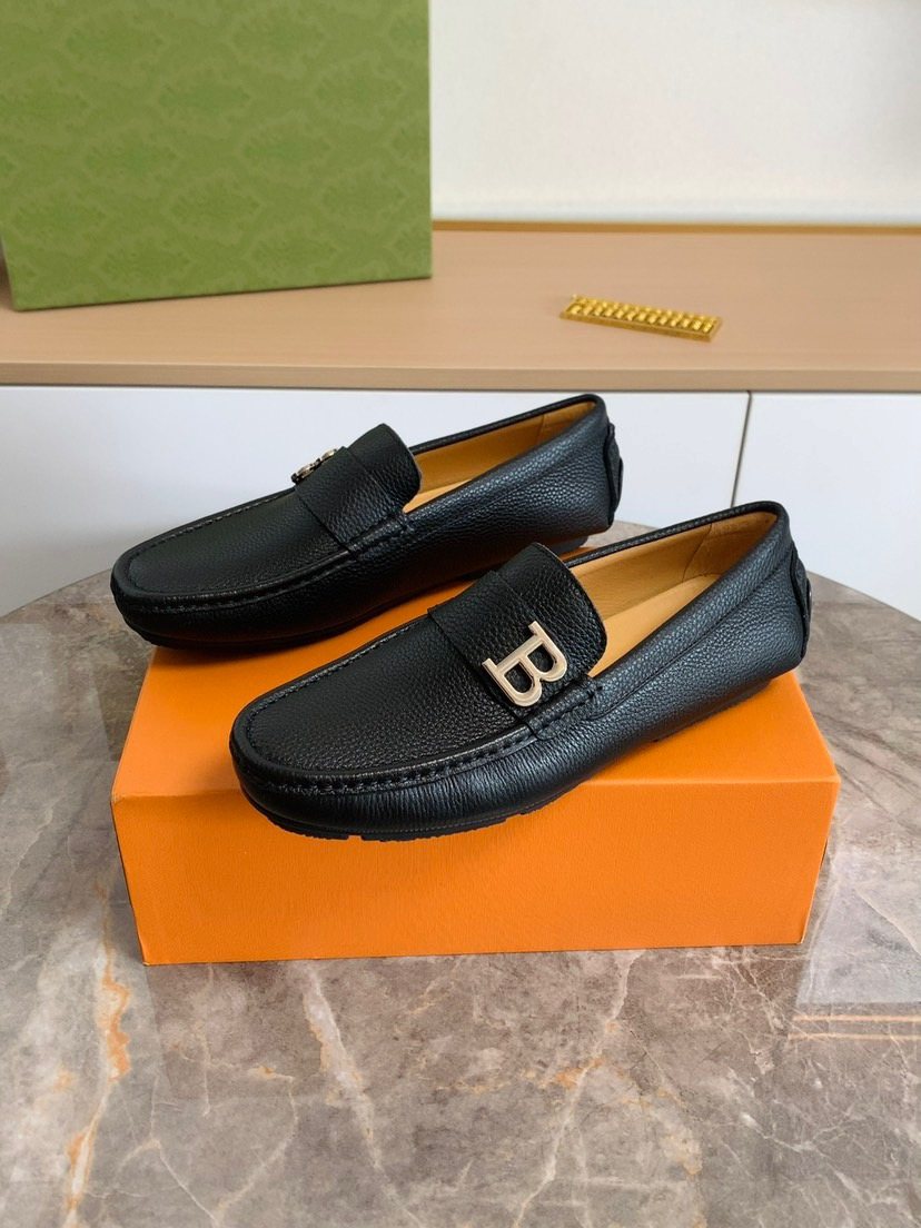 Black Textured Hardware Loafers — hero