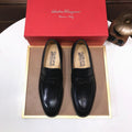Ferragamo Black Leather Loafers — hero