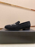 Giuseppe Zanotti Black Rhinestone Loafers — hero