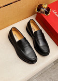 Ferragamo Black Strap Loafers — hero