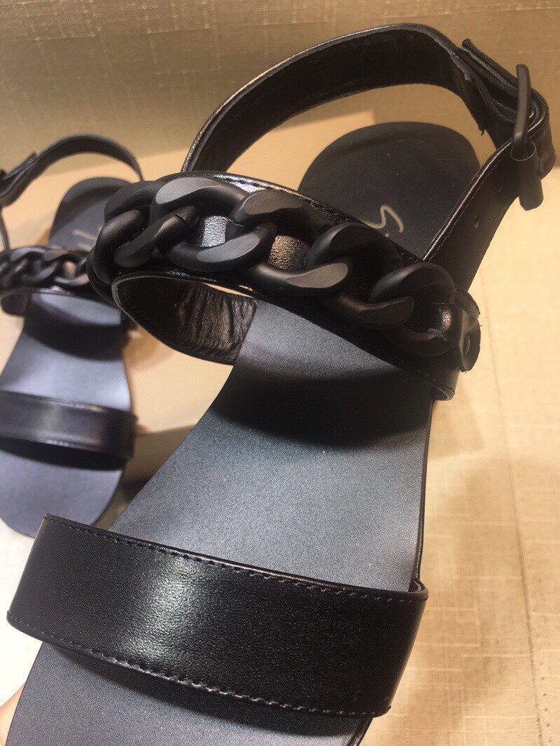 Giuseppe Zanotti Black Braided Open-Toe Sandals — detail