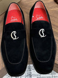Christian Louboutin Black Ornament Loafers — hero