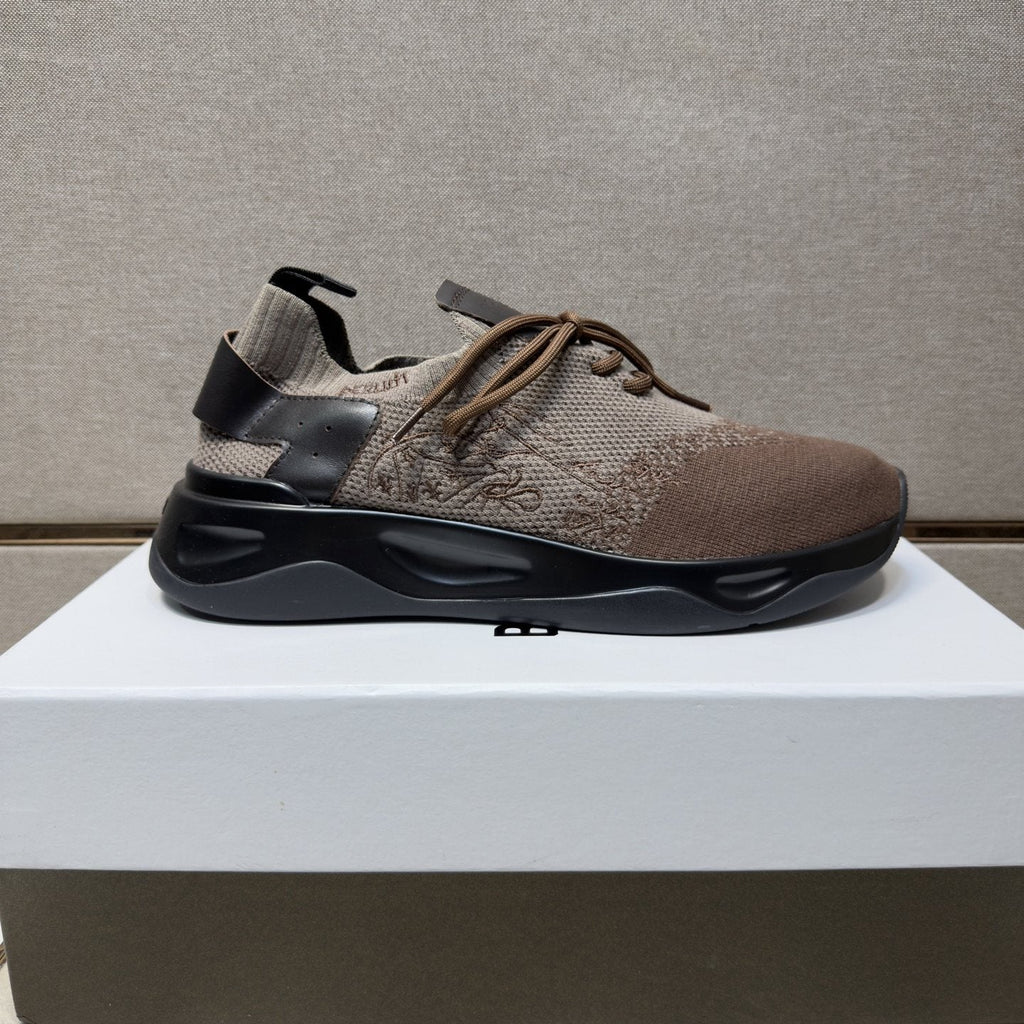 Berluti Taupe Brown and Black Sneakers — hero