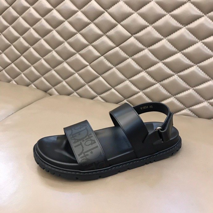 Dior Black Two-Strap Slingback Sandals — side