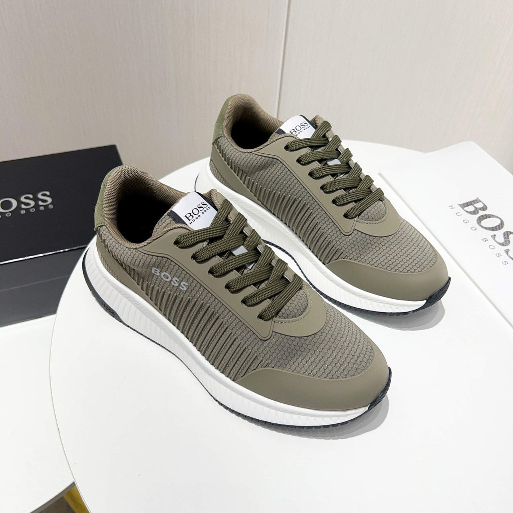 BOSS Knit Lace-Up Sneakers — back