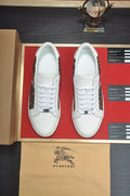 Burberry White Pattern Low-Top Sneakers — hero