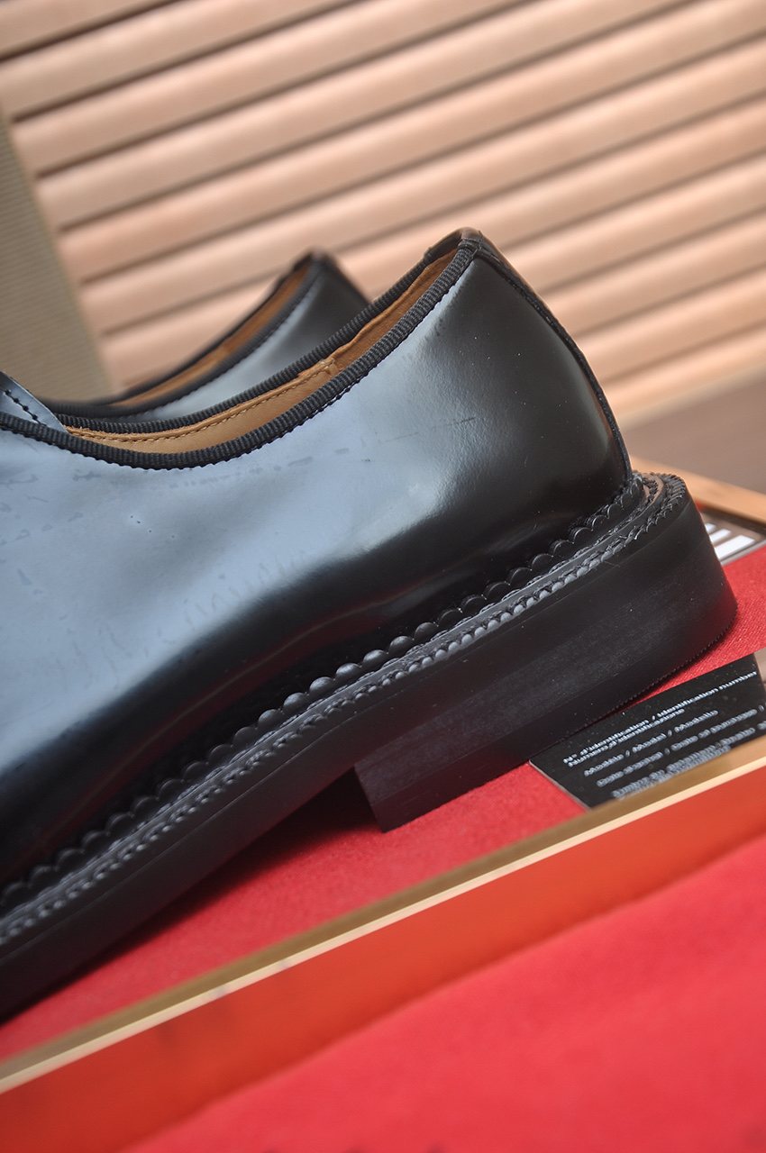 Christian Louboutin Black Lace-Up Dress Shoes — detail