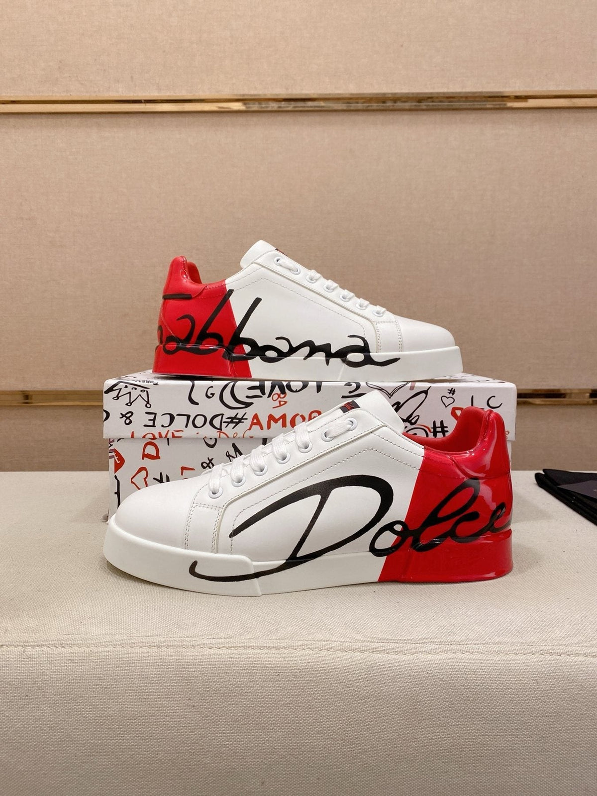 Dolce & Gabbana Graphic Heel Low-Top Sneakers — front
