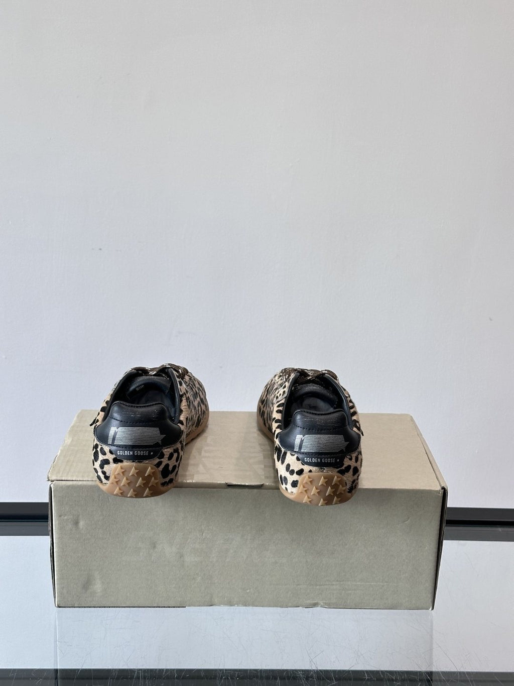 Golden Goose Leopard Print Star Sneakers — back