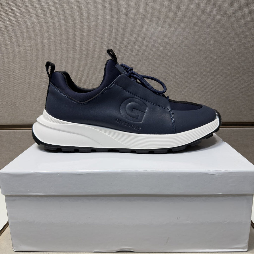 Givenchy Navy Blue Low-Top Sneakers — hero