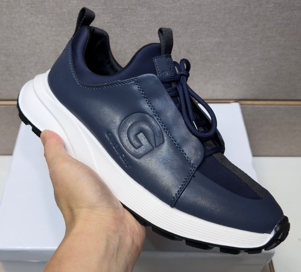 Givenchy Navy Blue Low-Top Sneakers — front