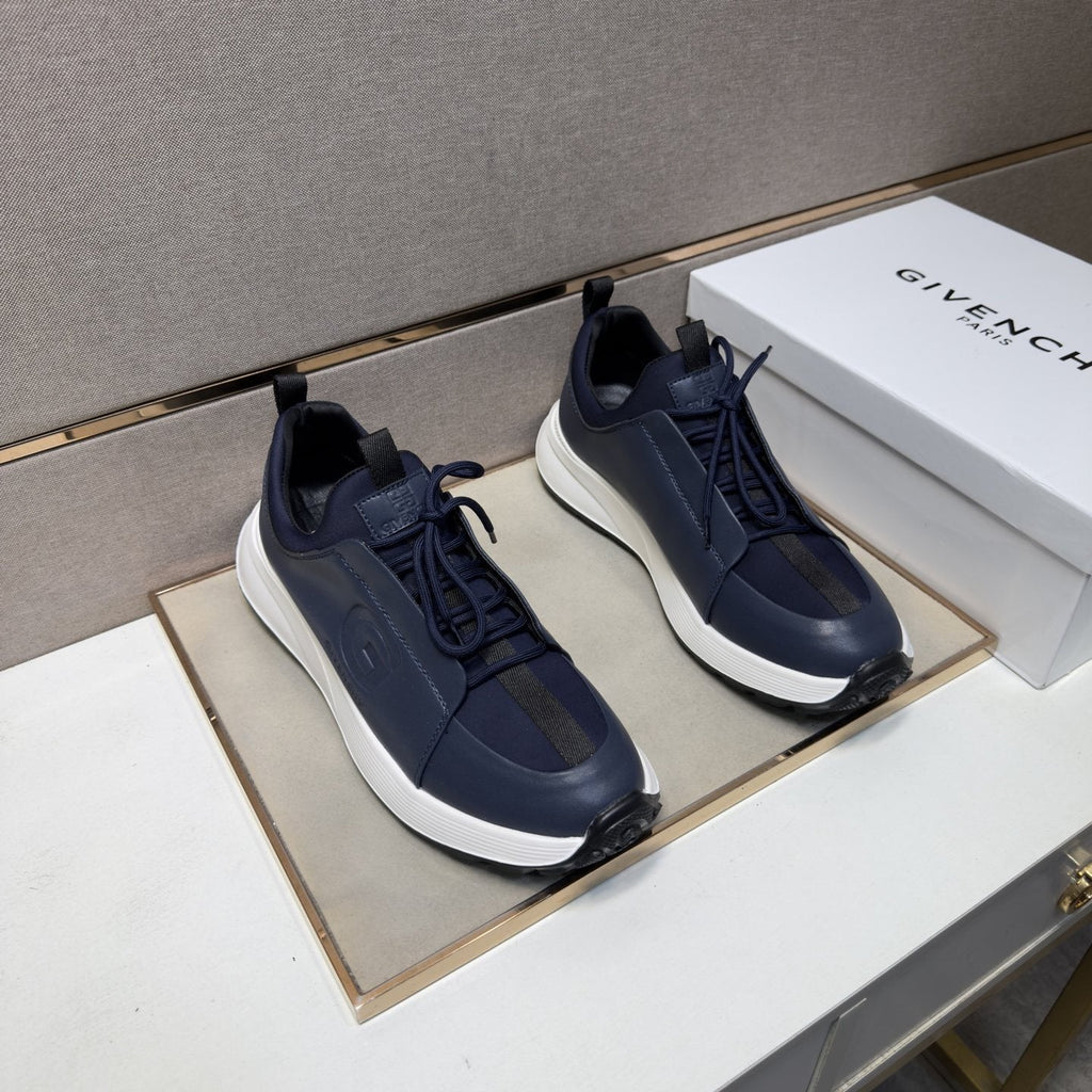 Givenchy Navy Blue Low-Top Sneakers — front