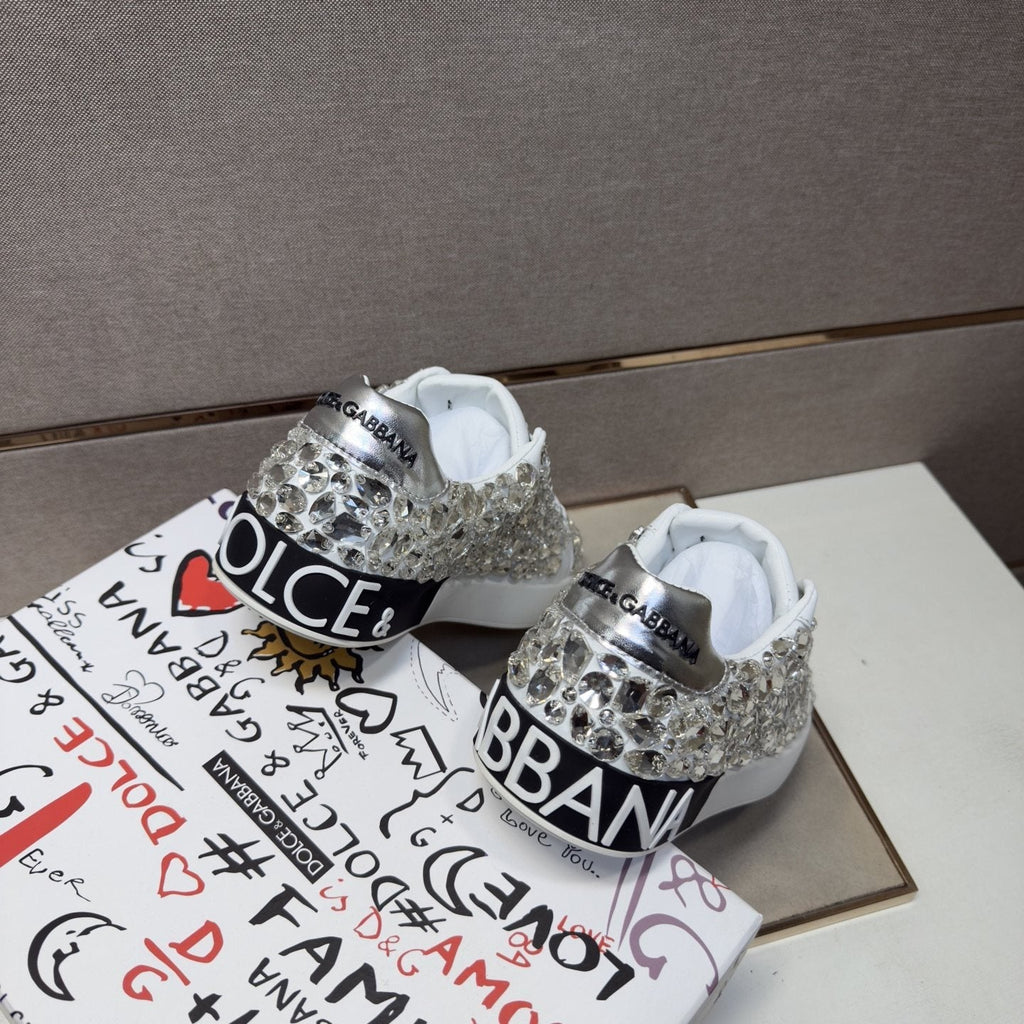 Dolce & Gabbana Crystal Low-Top Sneakers — back