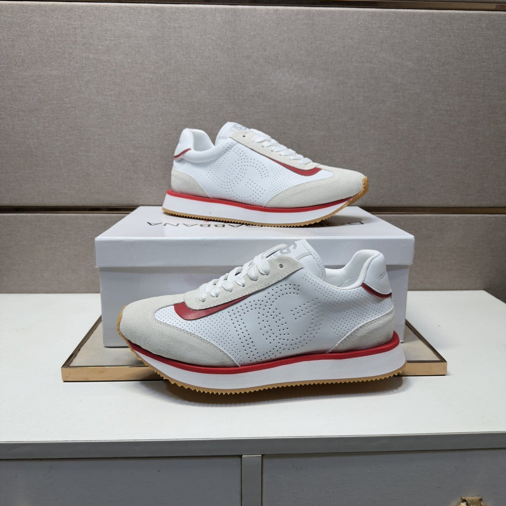 Dolce & Gabbana White Red Gum Sneakers — front
