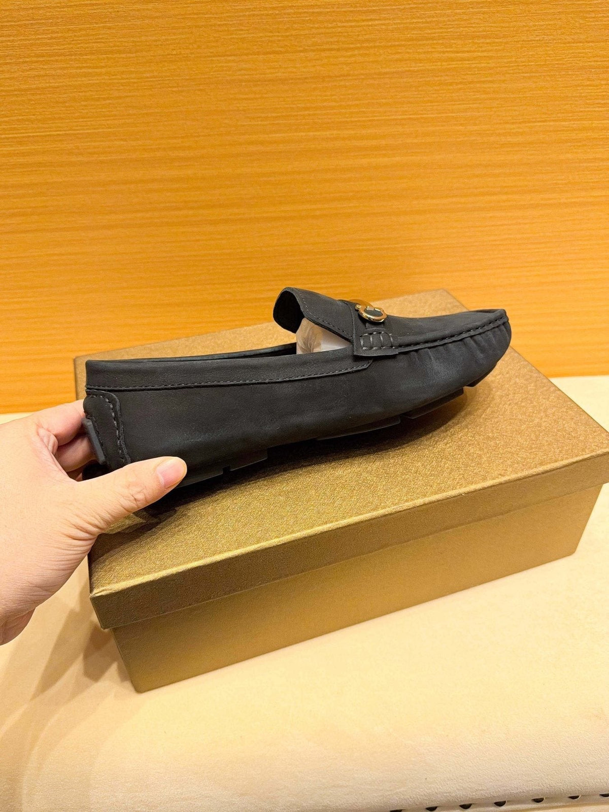 Ferragamo Black Bit Loafers — side