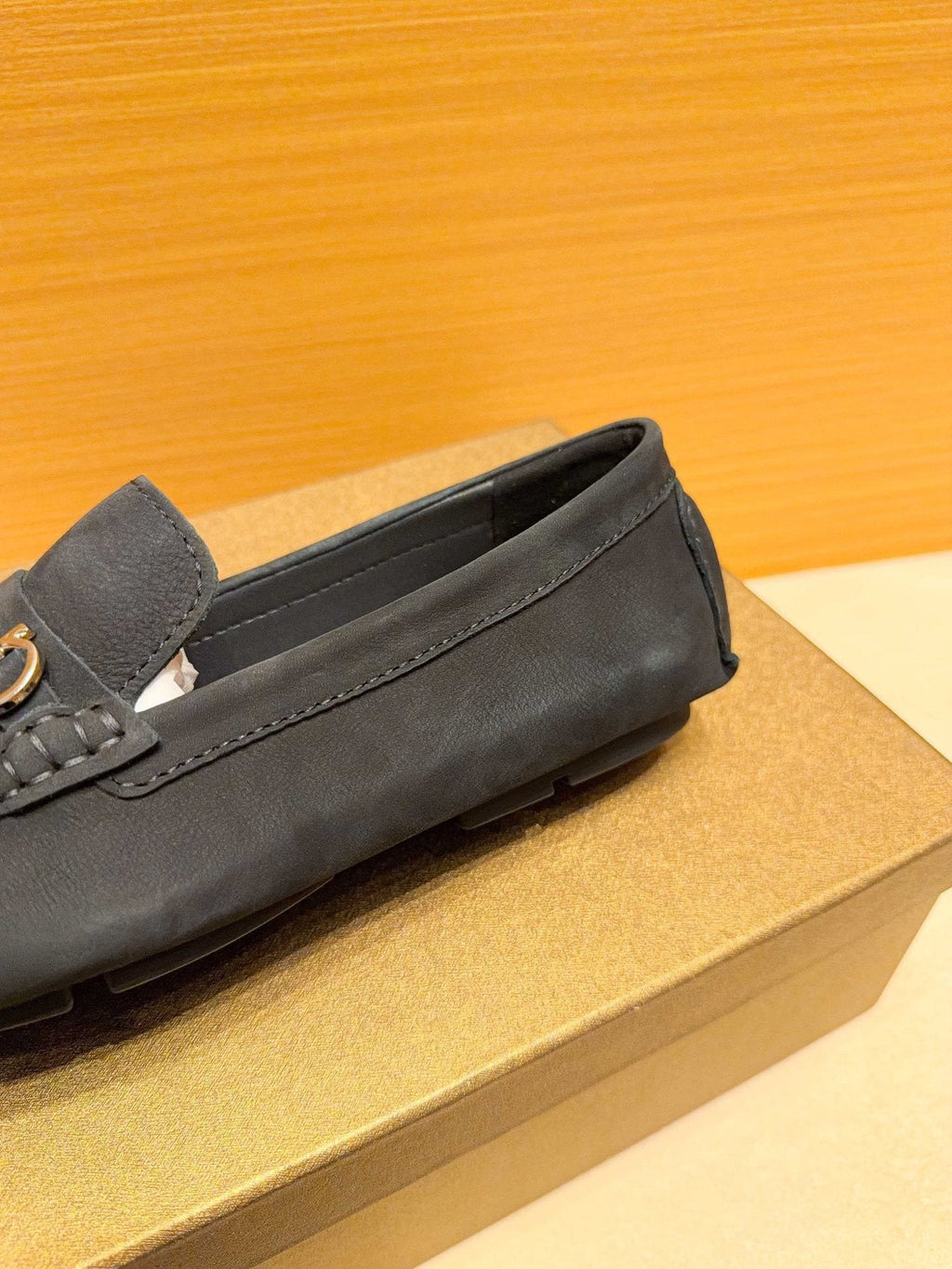 Ferragamo Black Bit Loafers — detail