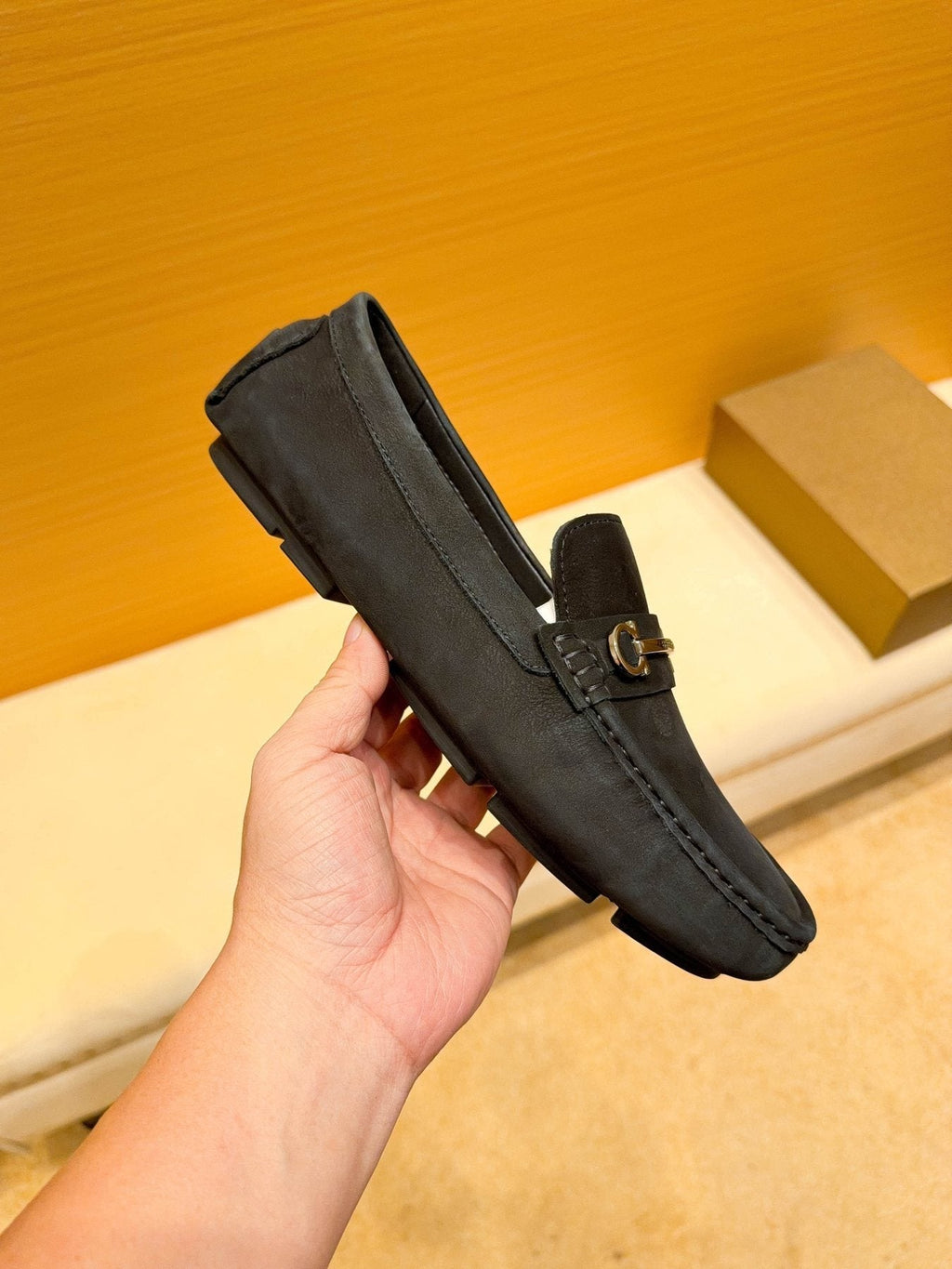 Ferragamo Black Bit Loafers — side