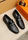 Hermès Black Hardware Slip-On Loafers — hero