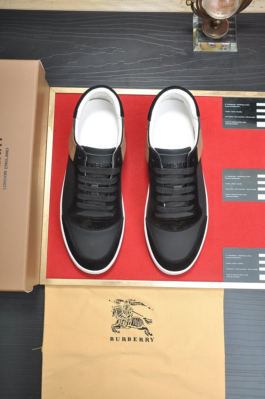 Burberry Check Heel Low-Top Sneakers — front
