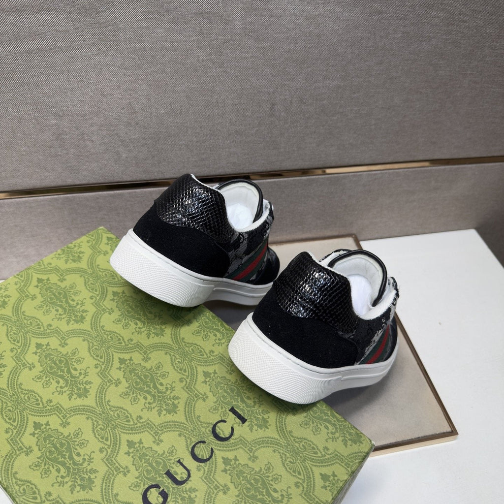 Gucci Green-Red Stripe Sneakers — back