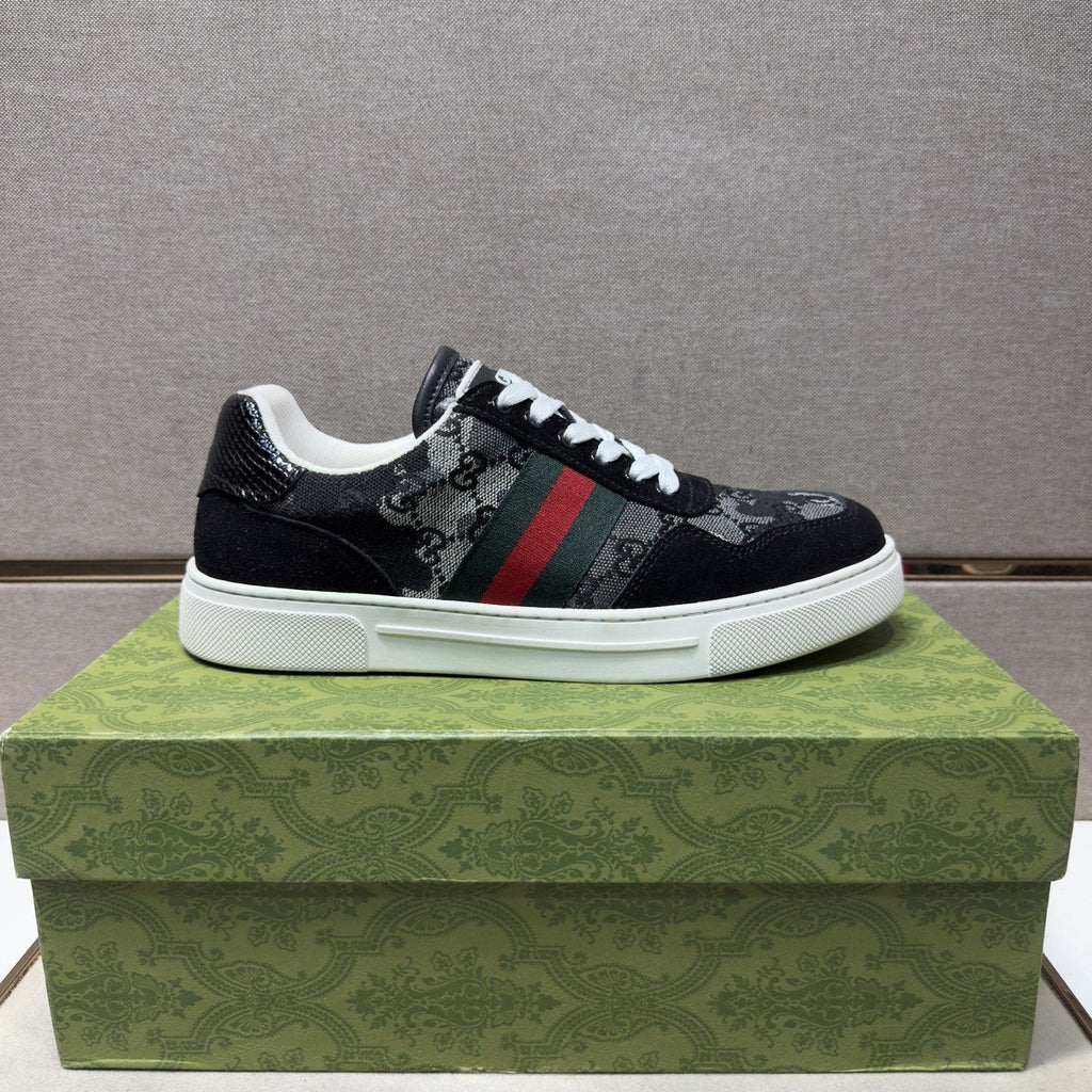 Gucci Green-Red Stripe Sneakers — side