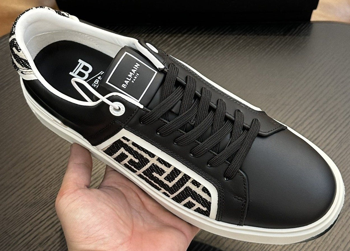 Balmain B-Skate Black and White Sneakers — front