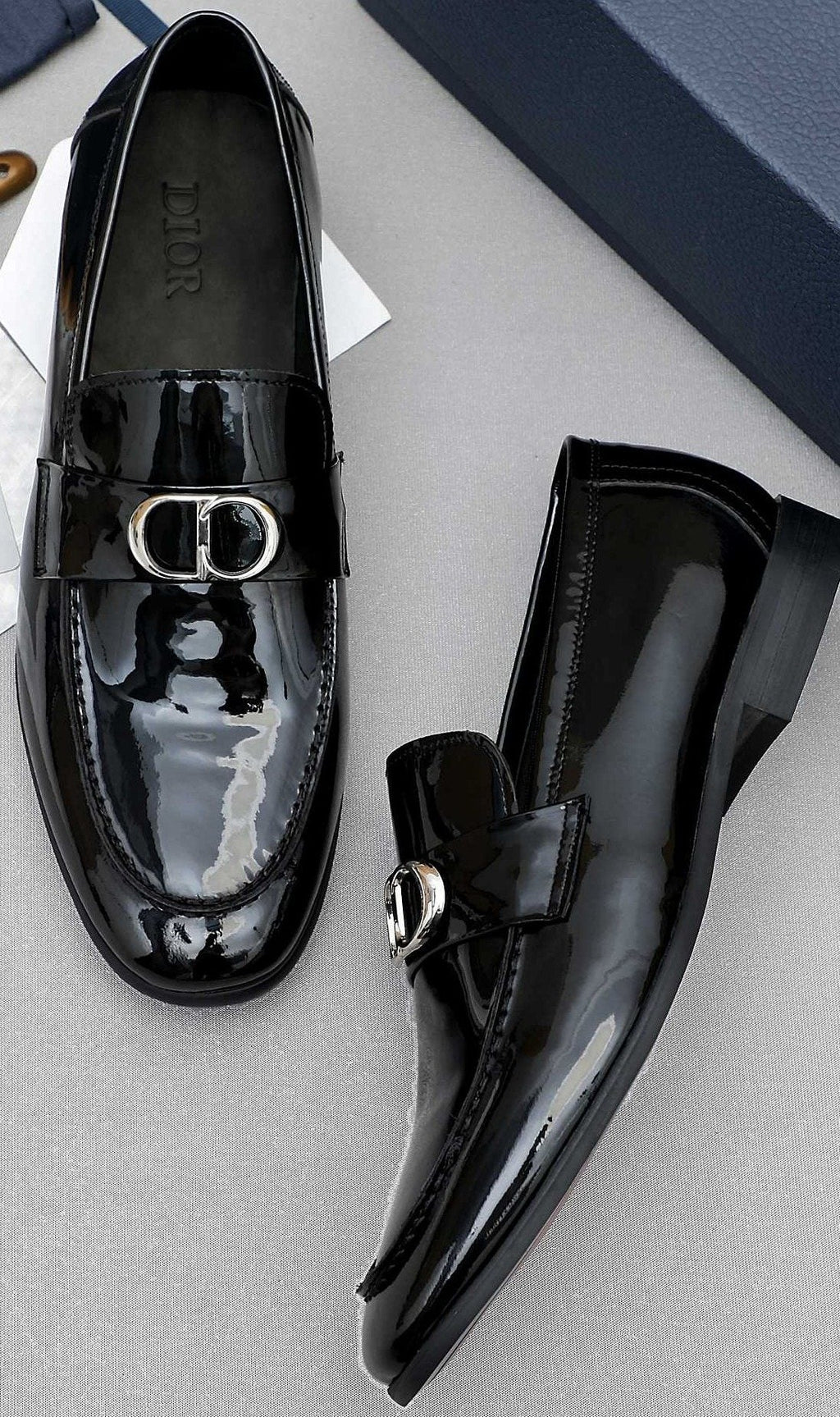 Dior Black Patent Leather Loafers — hero