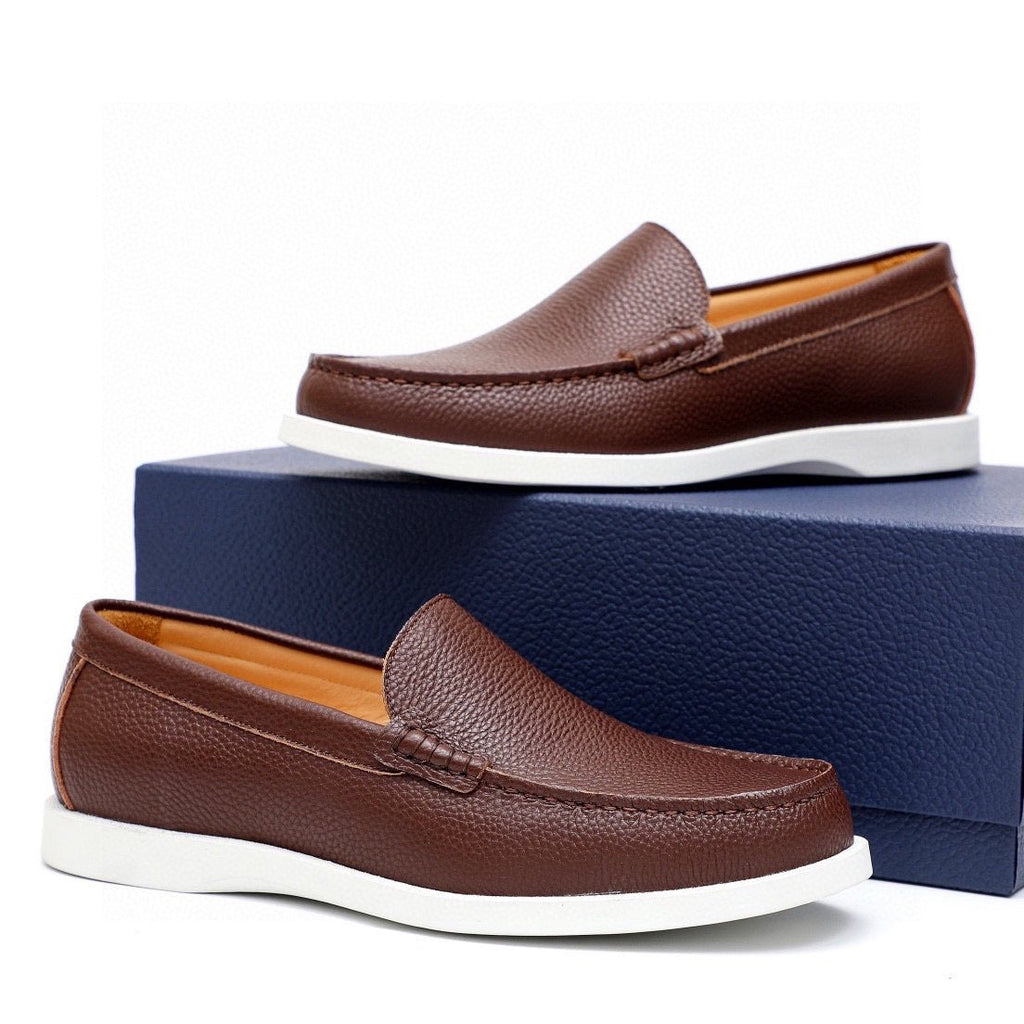 Dior Pebble-Grain Slip-On Shoes — front