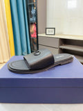 Dior Textured Buckle Slide Sandals — hero