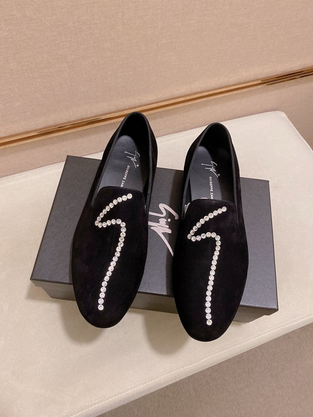 Giuseppe Zanotti Rhinestone Loafers — back