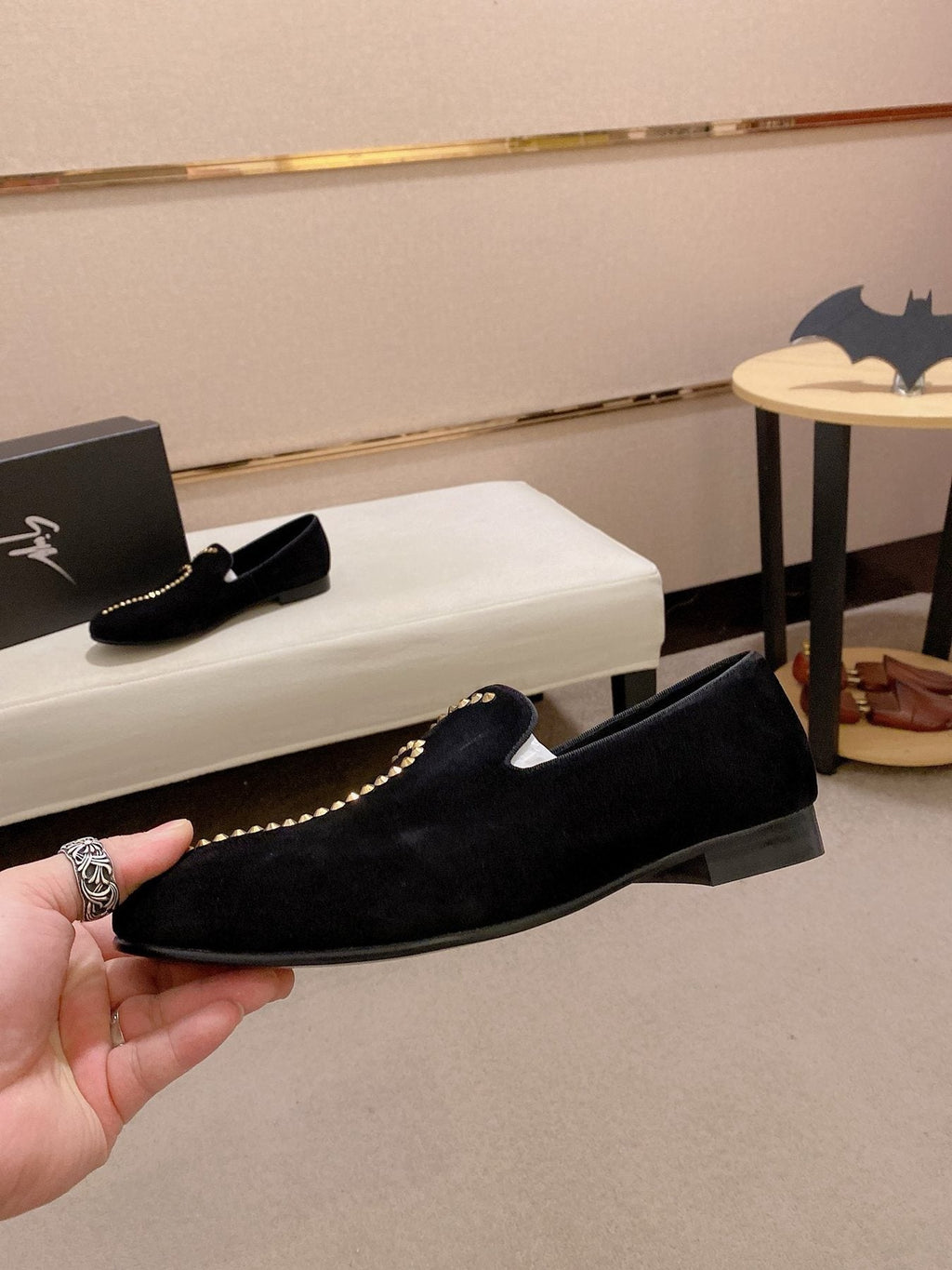 Giuseppe Zanotti Rhinestone Loafers — side