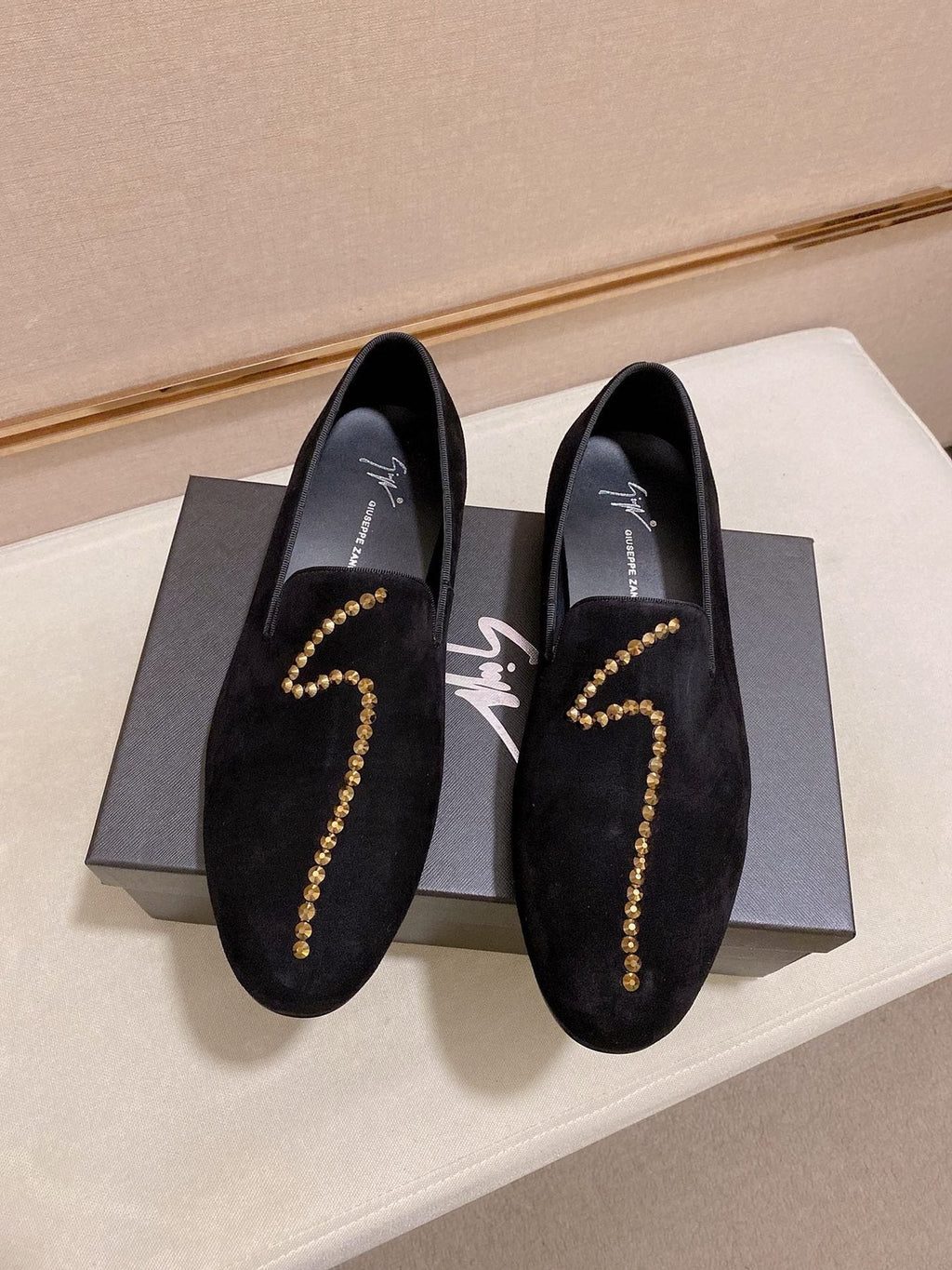 Giuseppe Zanotti Rhinestone Loafers — front