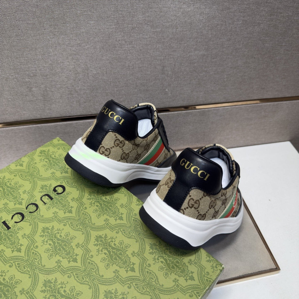 Gucci Web Stripe Low-Top Sneakers — back