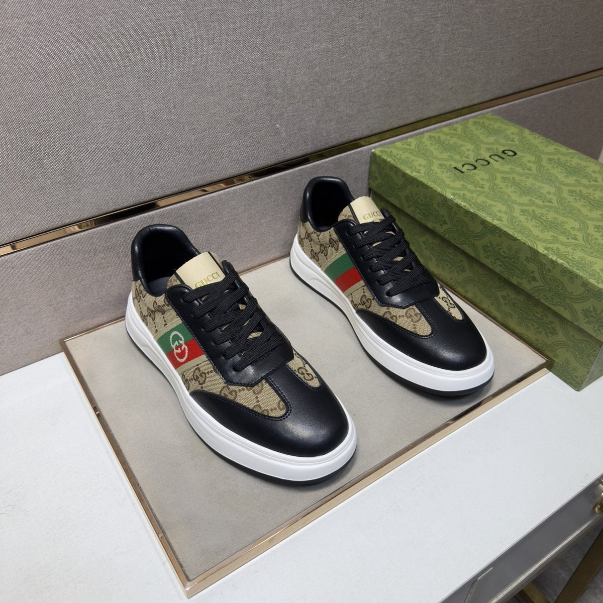 Gucci Web Stripe Low-Top Sneakers — front