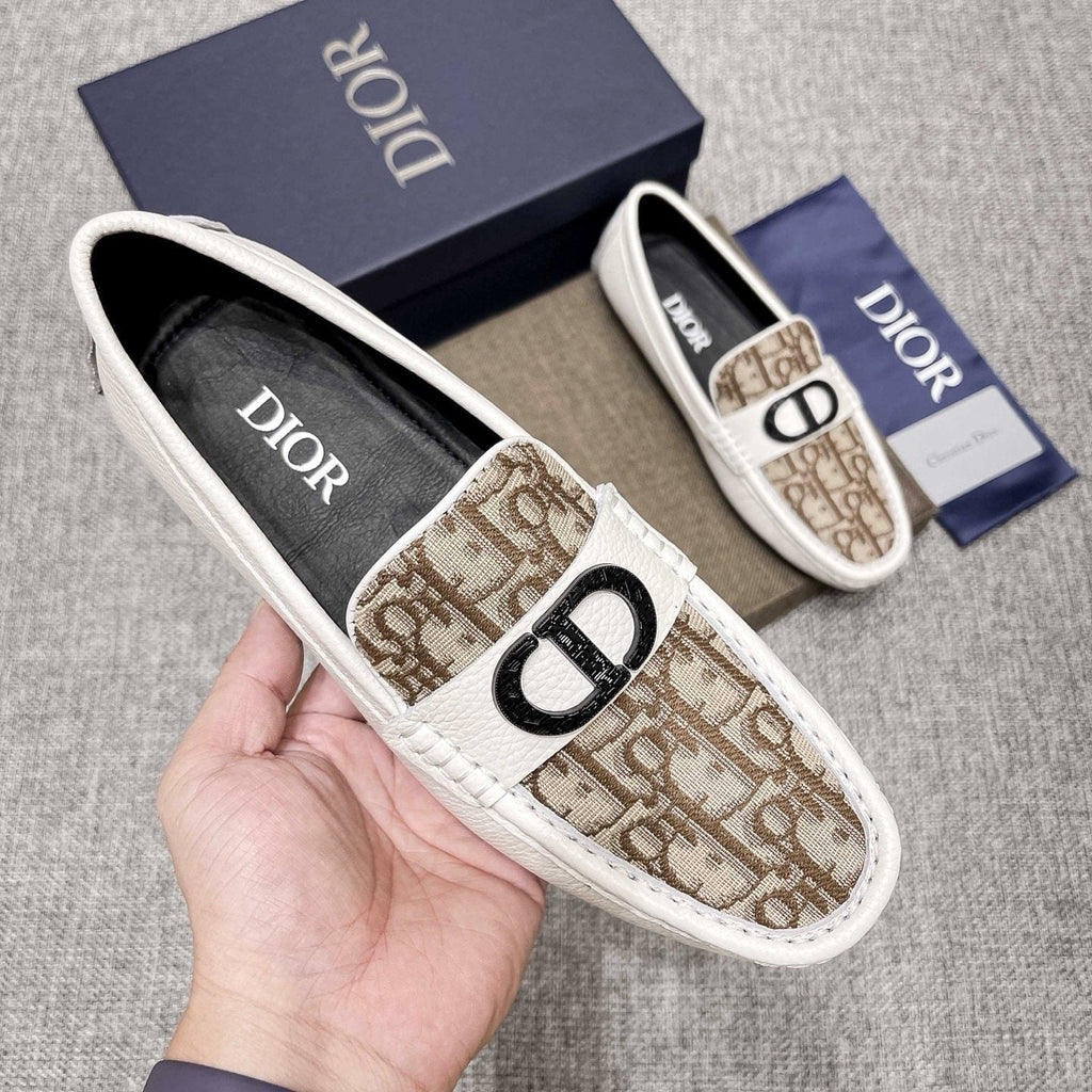 Dior Patterned Vamp Loafers — detail