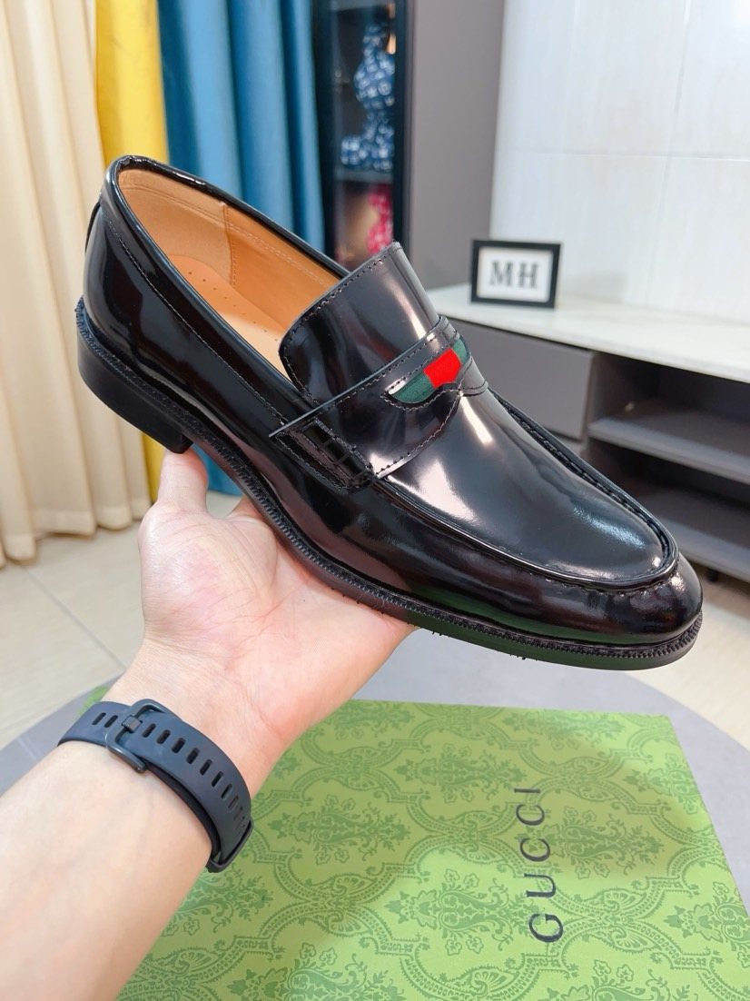Gucci Web Stripe Loafers — side