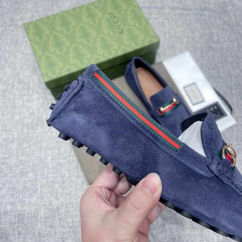 Gucci GG-Pattern Horsebit-Style Loafers — side