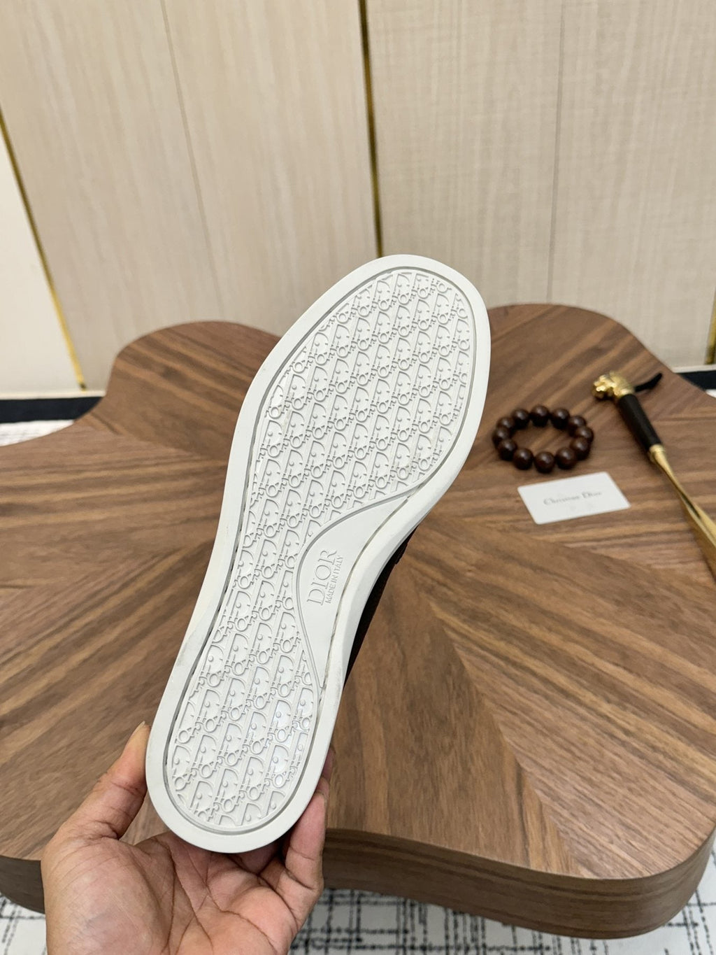 Dior Men's Contrast-Sole Slip-On Loafers — side