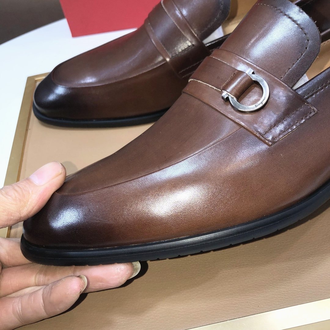Ferragamo Buckle Slip-On Loafers — detail