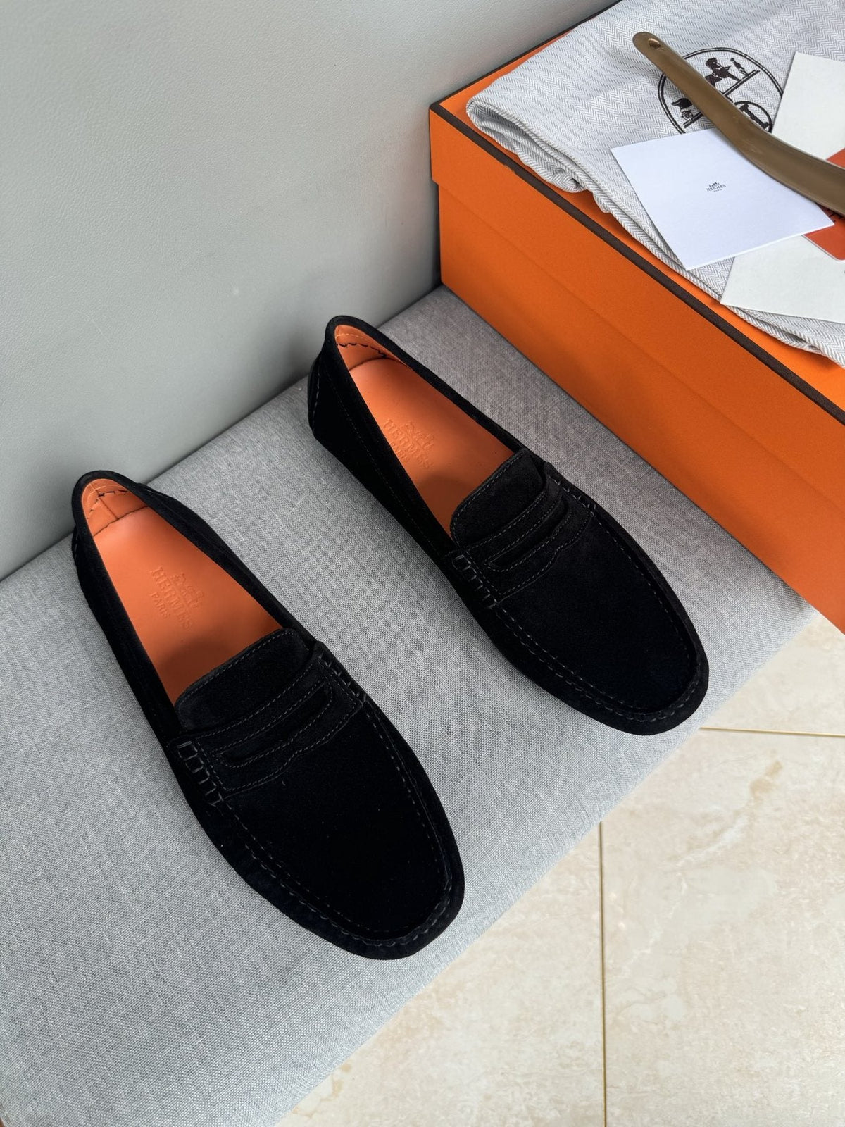 Hermès Men's Driving Loafers — front