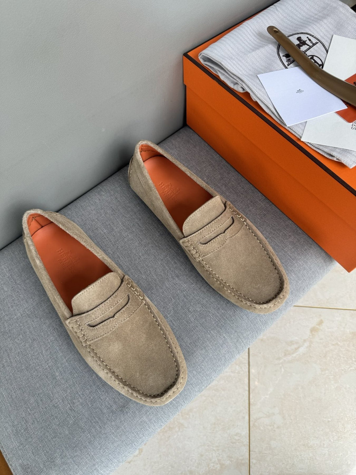 Hermès Men's Driving Loafers — front
