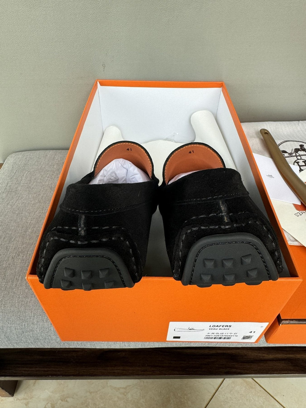 Hermès Men's Driving Loafers — back