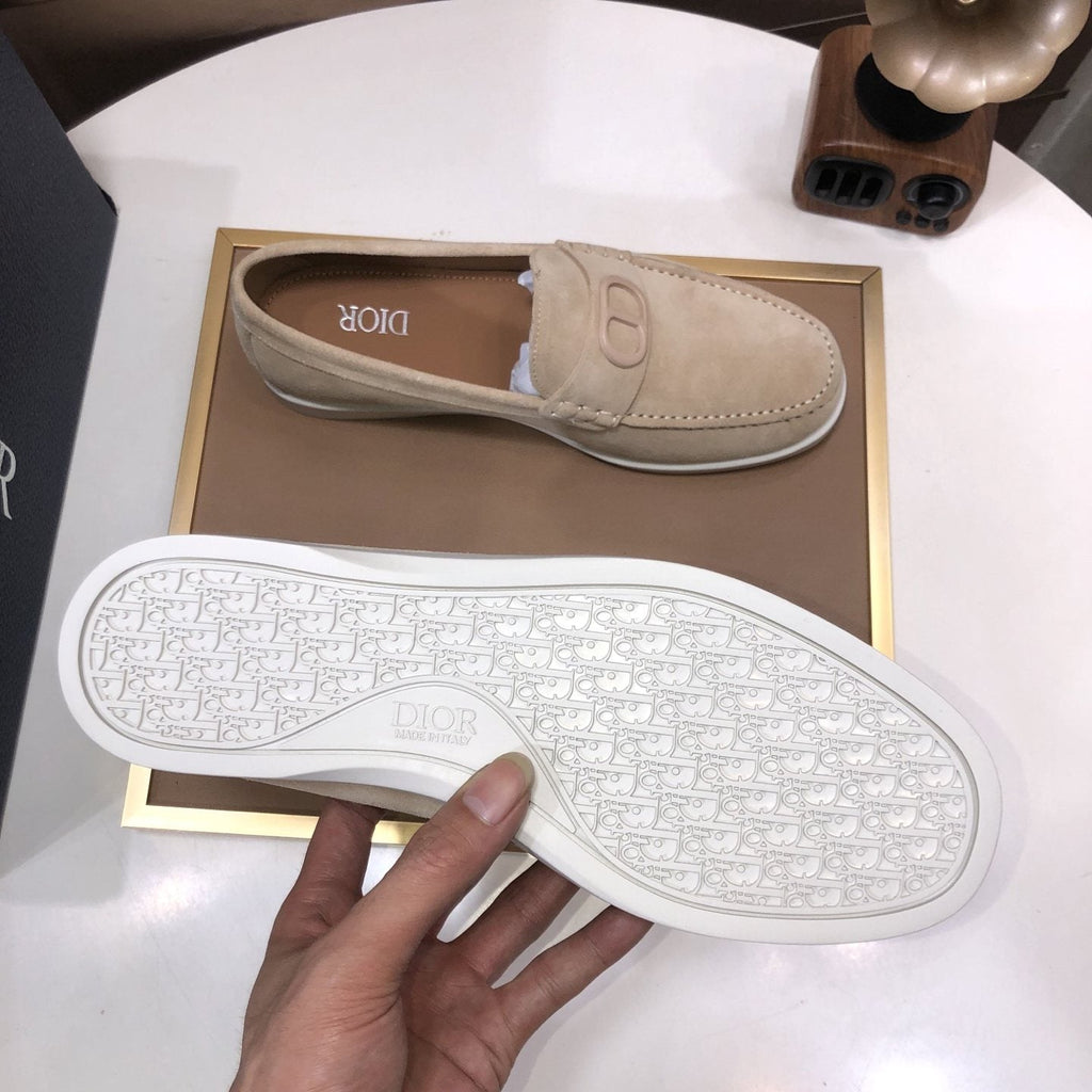 Dior Metal Hardware Slip-On Loafers — detail
