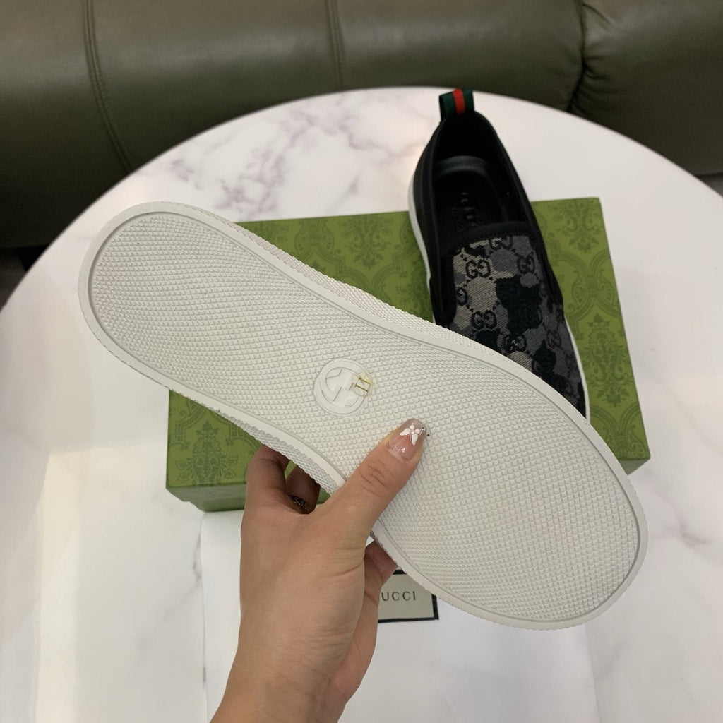 Gucci Patterned Slip-On Sneakers — detail