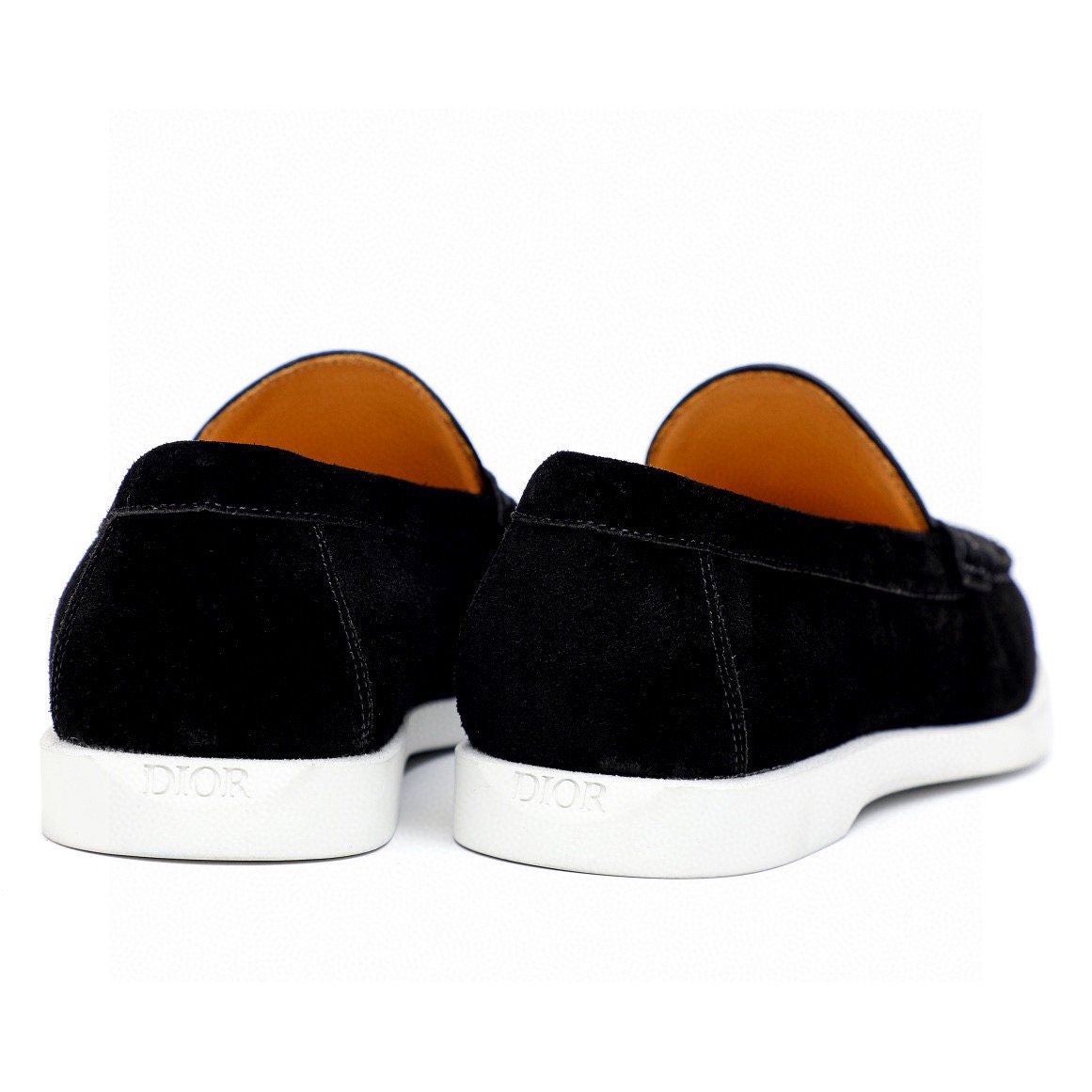 Dior Patterned Vamp Slip-On Shoes — back