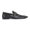 Gucci Black Web Horsebit Loafers — hero
