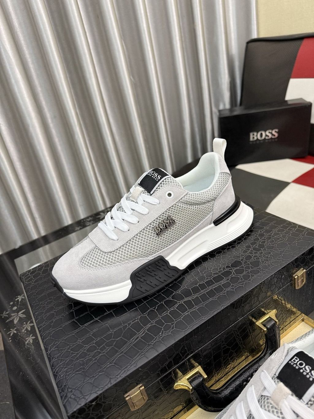 BOSS Mesh Low-Top Sneakers — front
