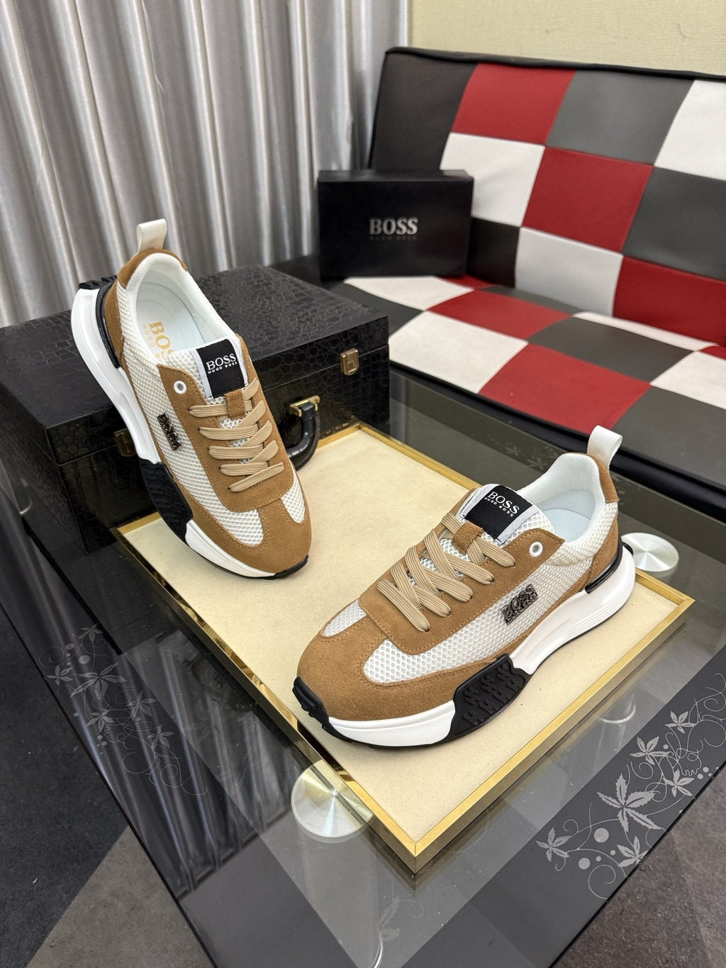BOSS Mesh Low-Top Sneakers — front