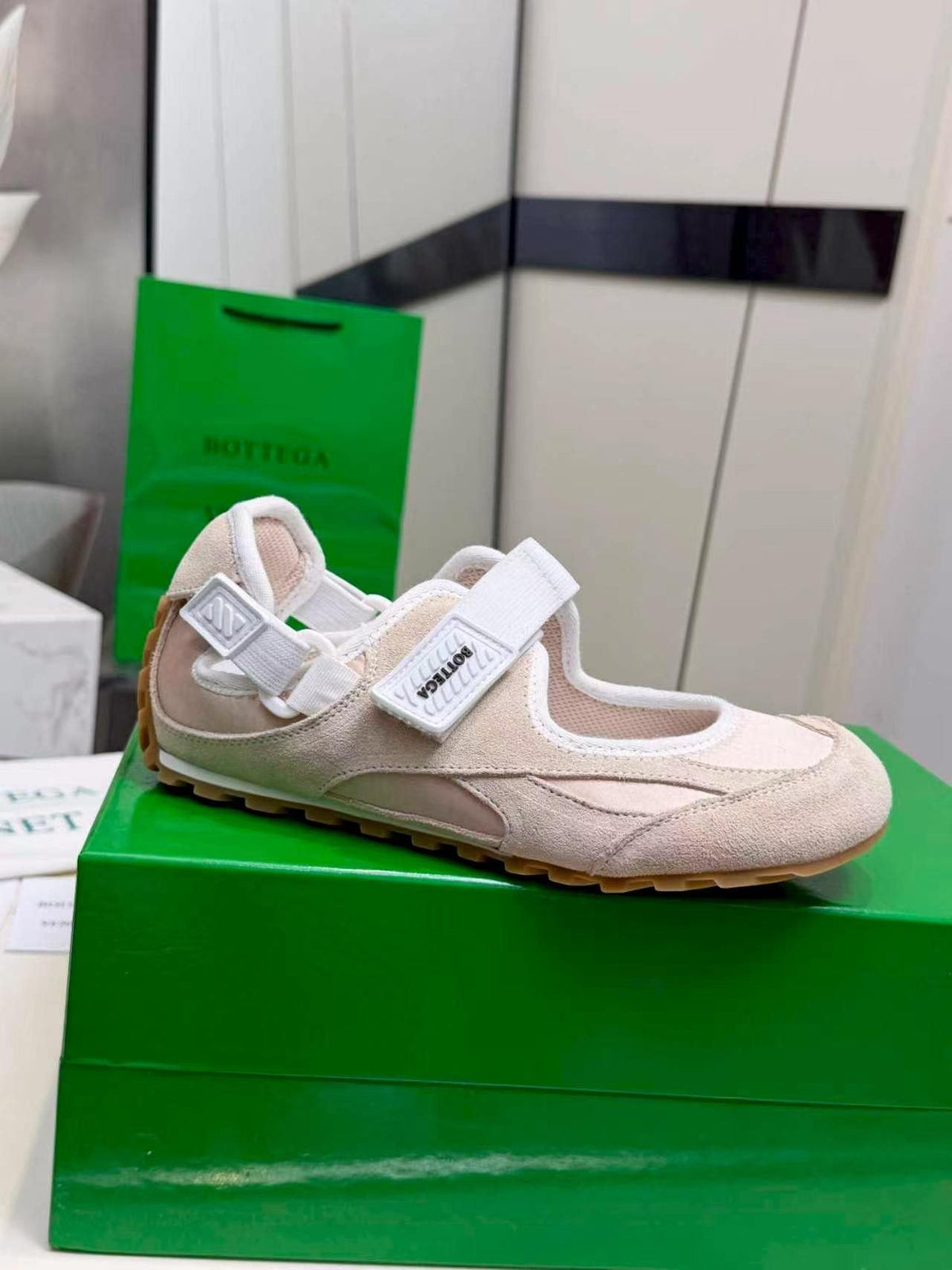 Bottega Veneta Buckled Strap Low-Top Sneakers — side