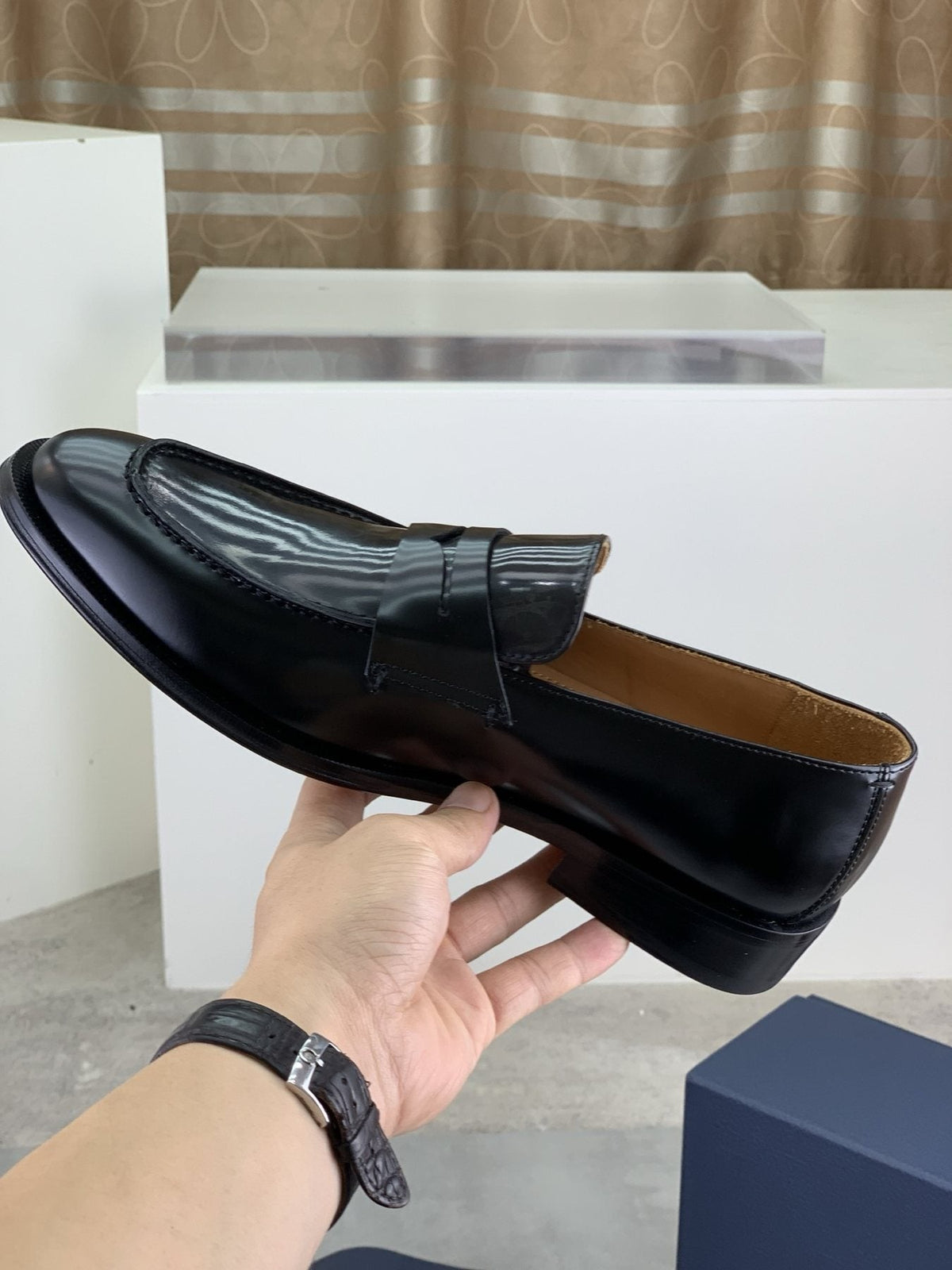 Dior Black Tassel Loafers — side